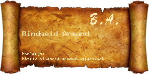 Bindseid Armand névjegykártya